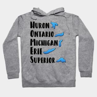 Great Lakes HOMES with Lake Outlines Hoodie